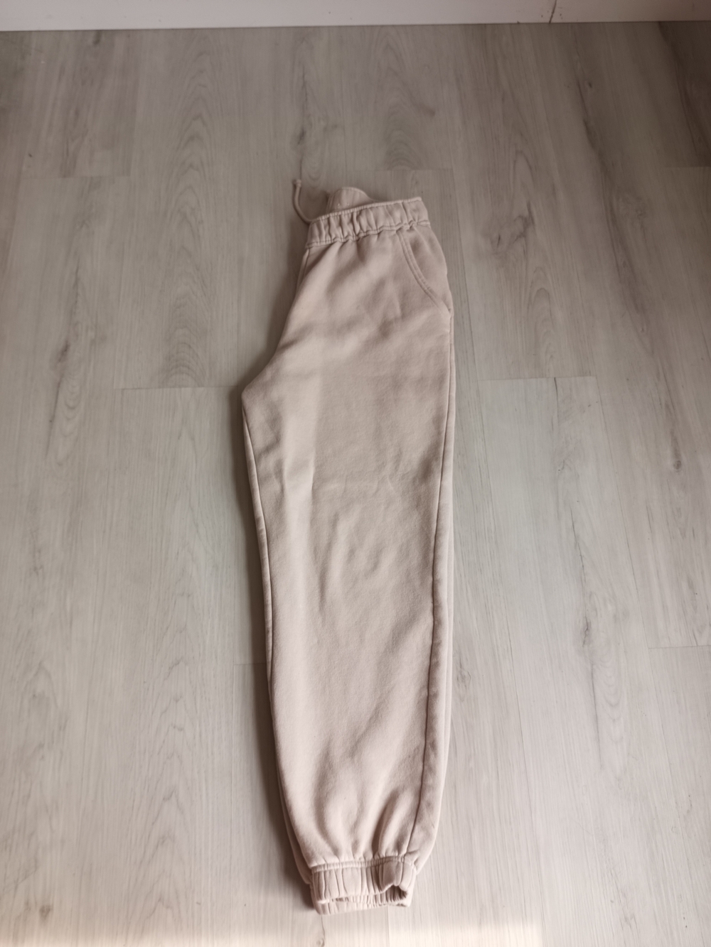 Abercrombie & Fitch Light Beige Fleece-Lined Joggers